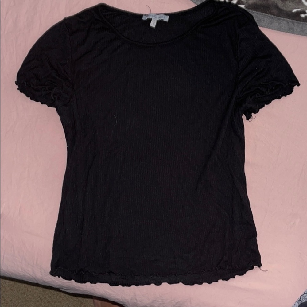Black Ribbed Top